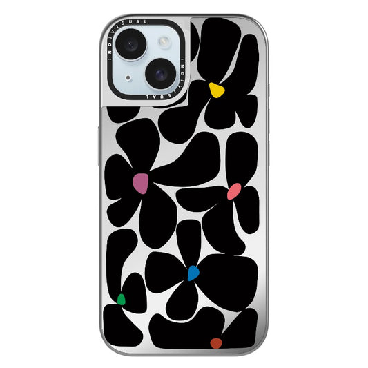 Black Floral Pattern Phone Case_Clear Impact Phone Case [1503078]