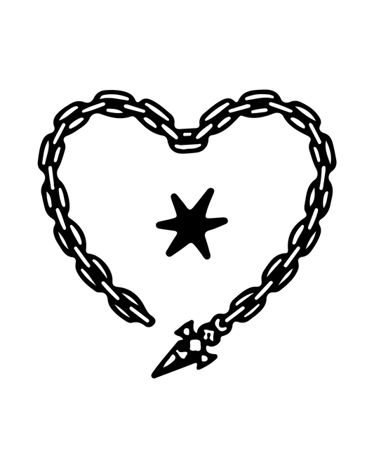 Love Chain Tattoo     4*4 inch
