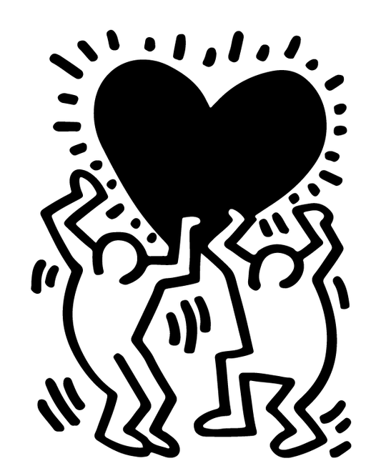 Keith Haring Inspired Pop Art Tattoo    4*4 inch
