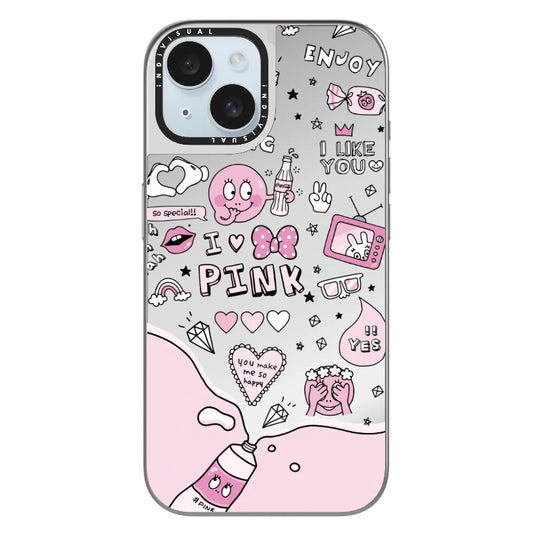 Bubbles and Pink Elements_Clear Impact Phone Case [1502026]