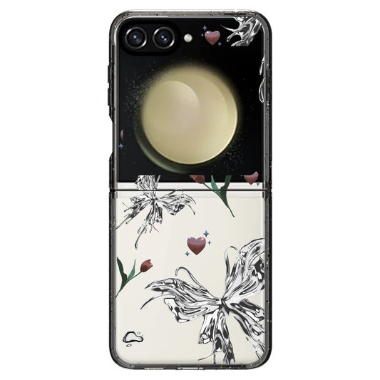 3D Style Butterlies and Hearts Phone Case_Samsung Z Flip [1446930]