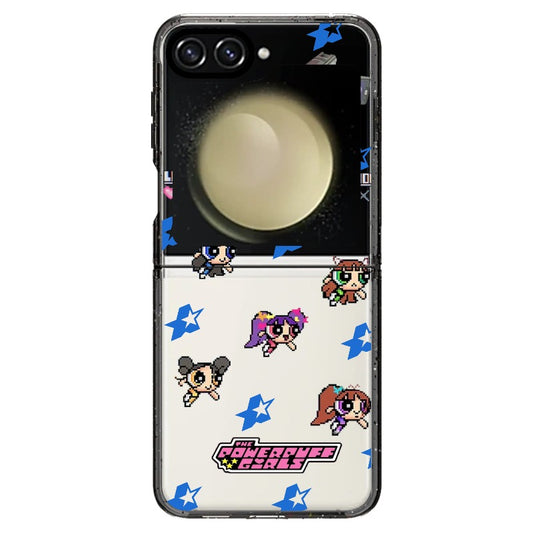 New Jeans and Power Puff Girl Pixel Game Style Phone Case_Samsung Z Flip [1284471]