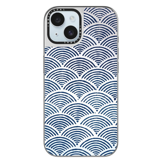 Blue Waves Pattern Phone Case_Clear Impact Phone Case [1506927]