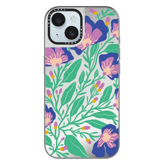 Blue and Purple Blossom and Leaves Phone Case_Clear Impact Phone Case [1498844]