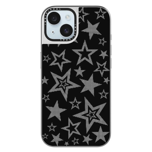 Black and Sliver Star Girl Y2K Phone Case_Clear Impact Phone Case [1530593]