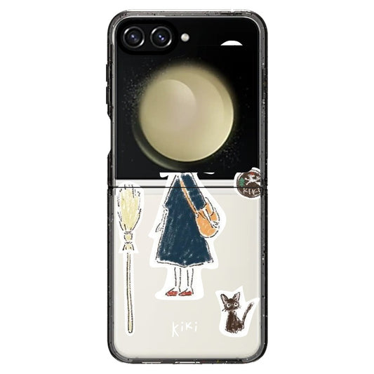 Kiki's Delivery Service Doodle Style Stickers Phone Case_Samsung Z Flip [1448095]
