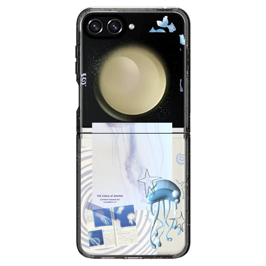 Blue Ocean Jellyfish Collage Phone Case_Samsung Z Flip [1447936]