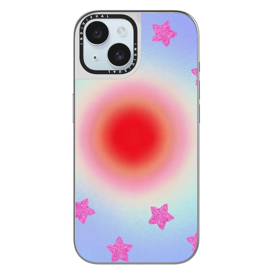 Blue and Red Radient With Stars Phone Case_Clear Impact Phone Case [1535162]