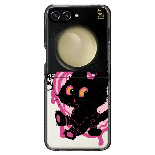 Black Cat Graffiti Style Phone Case_Samsung Z Flip [1502049]