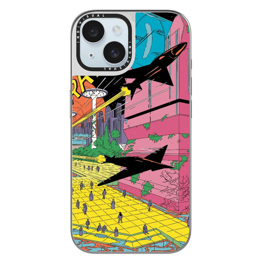 Vintage Comic Book Style Fighters Across the City_Clear Impact Phone Case [1505103]