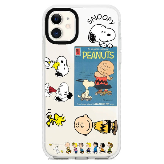 Peanuts Poster and Snoopy Stickers Phone Case_iPhone Clear Impact Case [1445171]