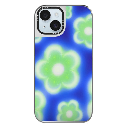 Blue and Green Illusive Flowers Phone Case_Clear Impact Phone Case [1459718]