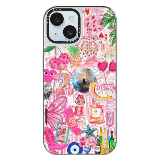 Preppy Element Collage Pink Phone Case_Clear Impact Phone Case [1154967]