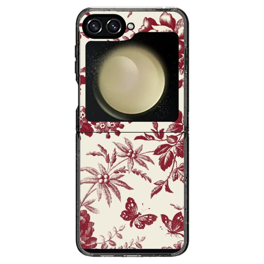 Classy MaroonPlant Illustration Phone Case_Samsung Z Flip [1444143]