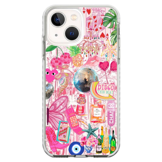 Preppy Element Collage Pink Phone Case_iPhone Clear Impact Case [1154967]