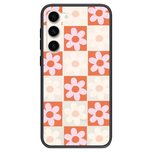 Cute Orange Floral Pattern Phone Case_Samsung Z Flip [1515105]