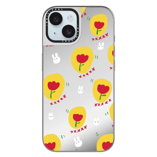 Tulips and Rabbits Pattern Phone Case_Clear Impact Phone Case [1507560]