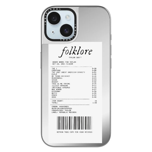 T.S Folklore Receipt Phone Case_Clear Impact Phone Case [1505125]