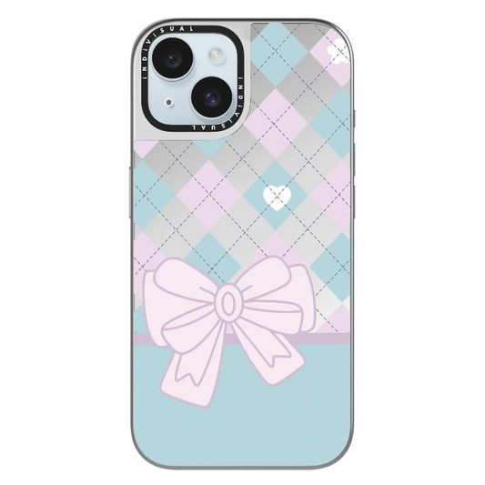 Blue and Pink Diamond Pattern with Bow_Clear Impact Phone Case [1504394]