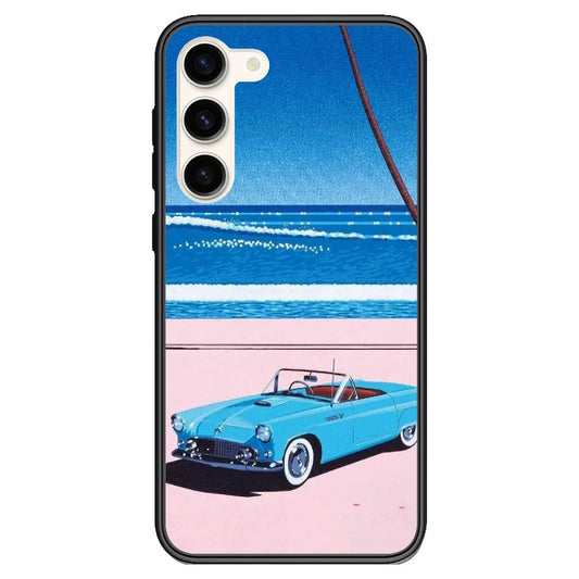 City Pop Style Vintage Sport Car and Beach Scene Phone Case_Samsung Z Flip [1277488]