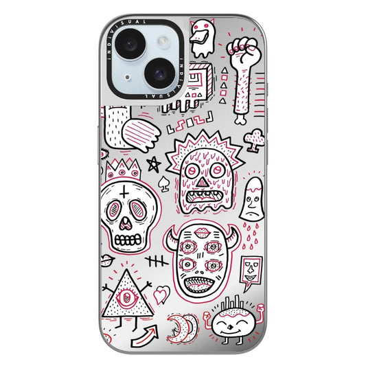 Cartoon Skulls and Monsters Phone Case_Clear Impact Phone Case [1502028]