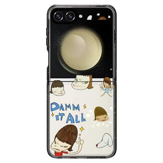 Yoshitomo Nara Manga Style Stickers Phone Case_Samsung Z Flip [1446941]