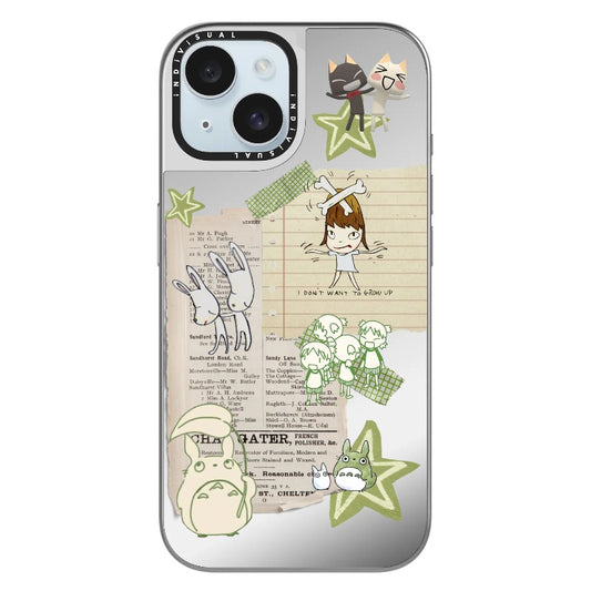 Yoshitomo Nara Inspired Collage Style Phone Case_Clear Impact Phone Case [1250163]