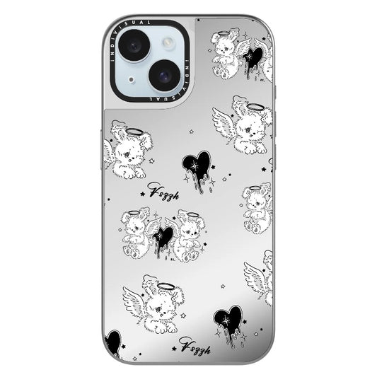 Bunny Angel and Black Heart_Clear Impact Phone Case [1502841]