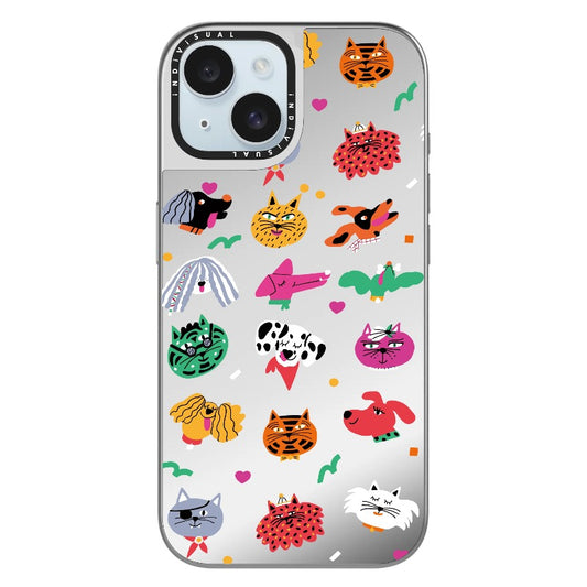 Cat Illustration Pattern Phone Case_Clear Impact Phone Case [1502945]