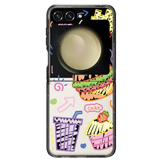 Burger and Fries Foodie Phone Case_Samsung Z Flip [1503049]
