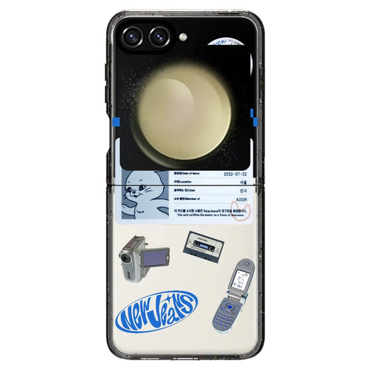 New Jeans ID Card and Y2K Eletronic Devices Phone Case_Samsung Z Flip [1446133]