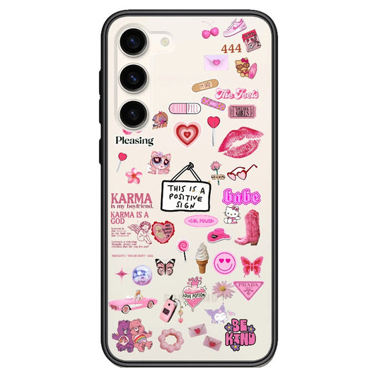 Positive Sign Pink Aesthetic Preppy Phone Case_Samsung Z Flip [1277542]