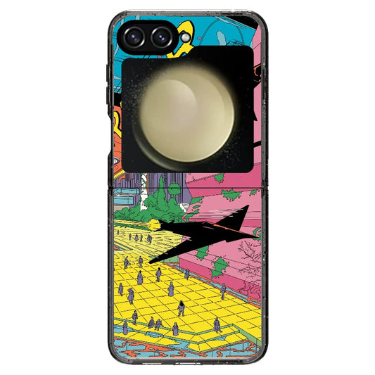 Vintage Comic Book Style Fighters Across the City_Samsung Z Flip [1505103]