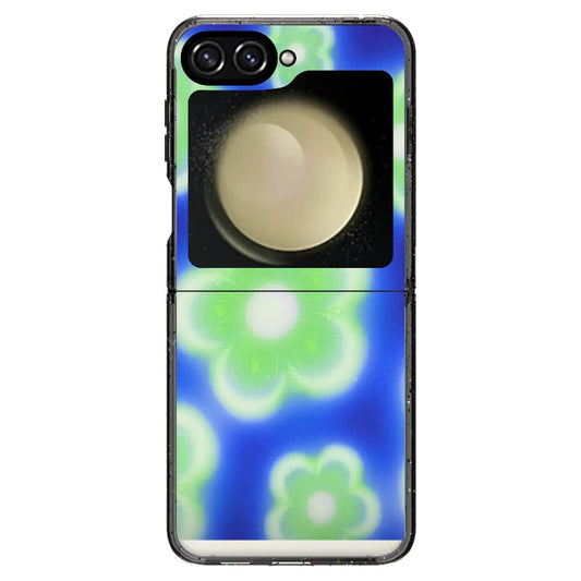 Blue and Green Illusive Flowers Phone Case_Samsung Z Flip [1459718]