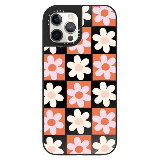 Cute Orange Floral Pattern Phone Case_Clear Impact Phone Case [1515105]