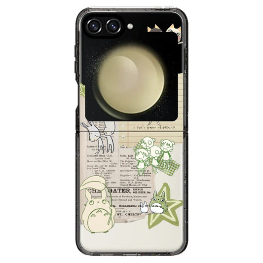 Yoshitomo Nara Inspired Collage Style Phone Case_Samsung Z Flip [1250163]