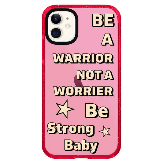 "Be a Warrior Not a Worrier"_iPhone Clear Impact Case Limited  [1503009]
