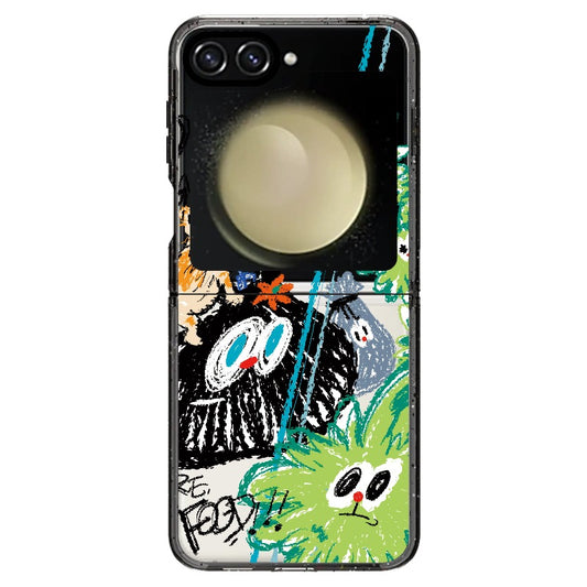 Wild Cat Crayon Sketch_Samsung Z Flip [1505096]