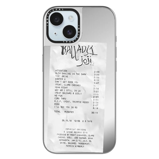 Ballads Joji Receipt Style Phone Case_Clear Impact Phone Case [1522219]
