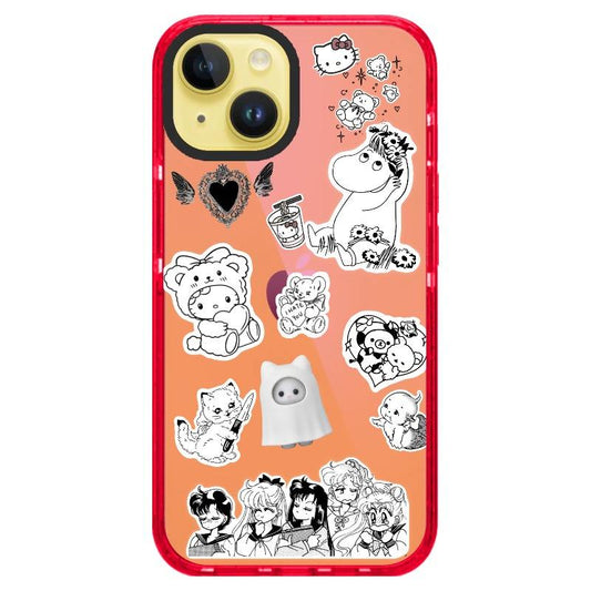 Vintage Anime Collage Phone Case_Color Impact Case - Dragonfruit